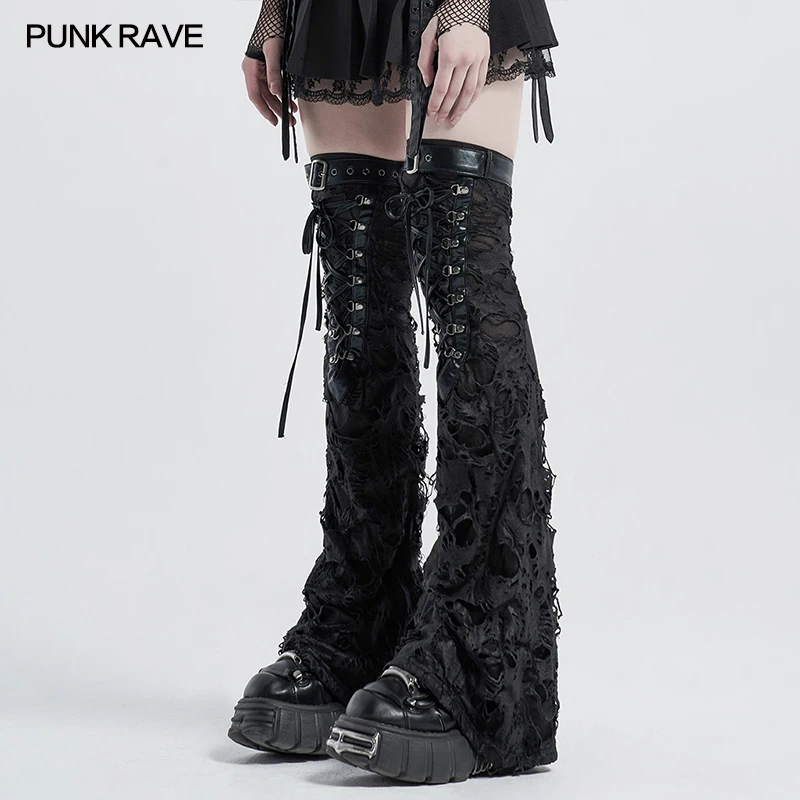 PUNK RAVE 여성용 펑크 섀비 레그 슬리브 홀 엘 - Knee Sleeve Pair 리뷰 및 가격